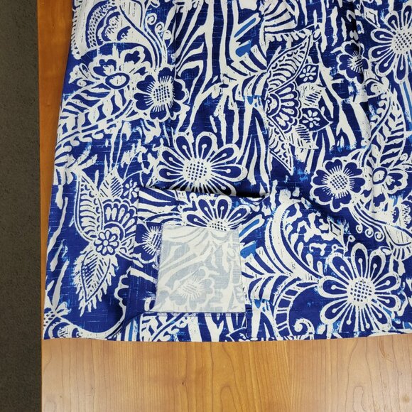 NWT Nine West Blue Riviera Combo Floral Sheath Dress With Pockets - 18W - Picture 8 of 12